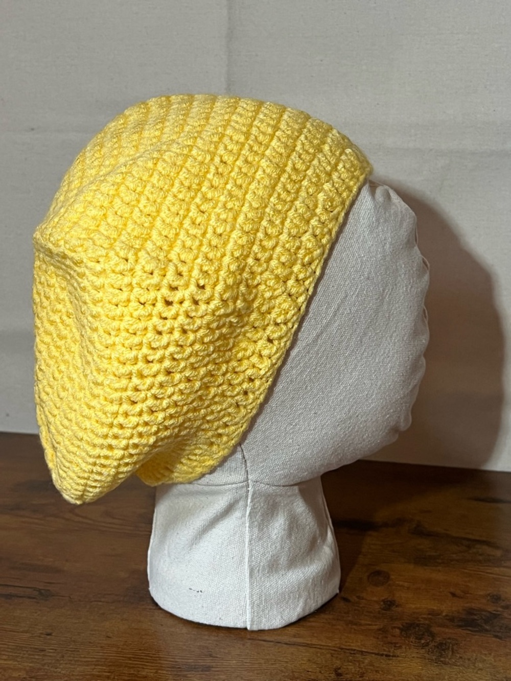 Handmade Crochet Rasta Tam Hat | Slouchy Beanie for Locs | Yellow